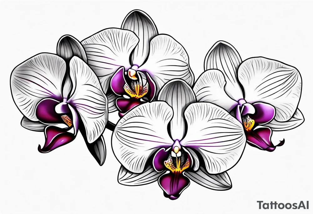 Orchid flower tattoo idea