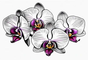 Orchid flower tattoo idea