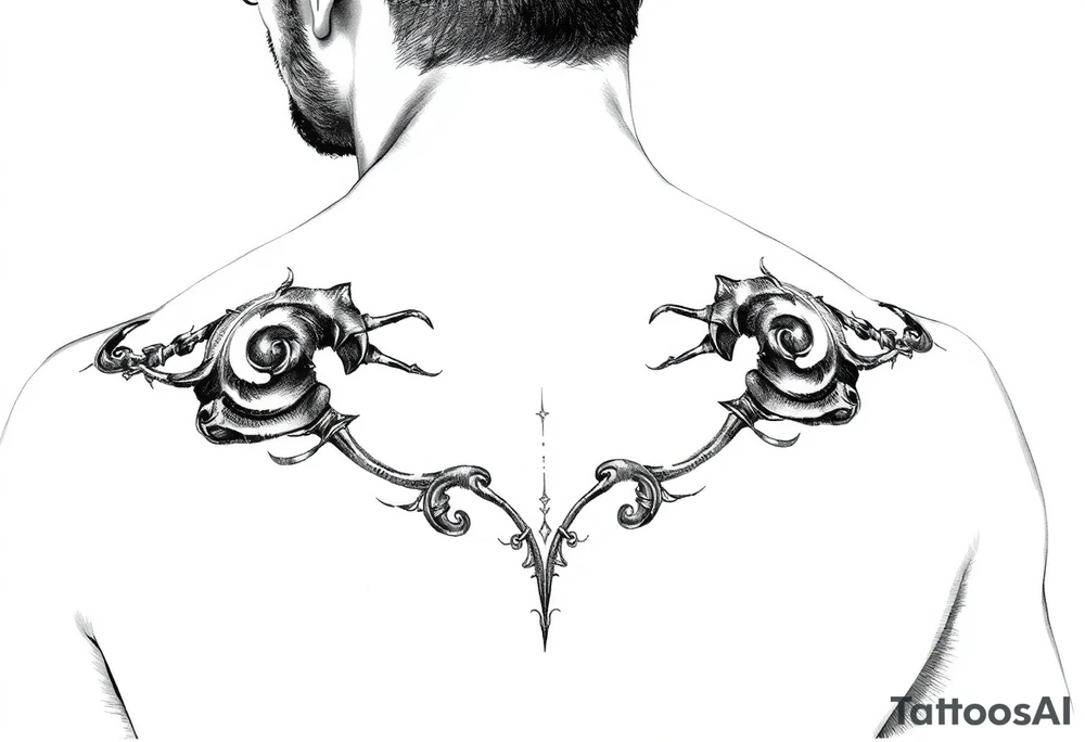 Scroll sleeve tattoo idea