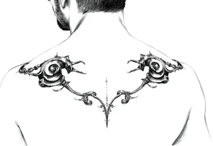 Scroll sleeve tattoo idea