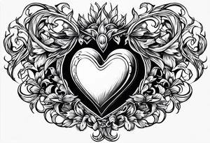 real heart on fire tattoo idea
