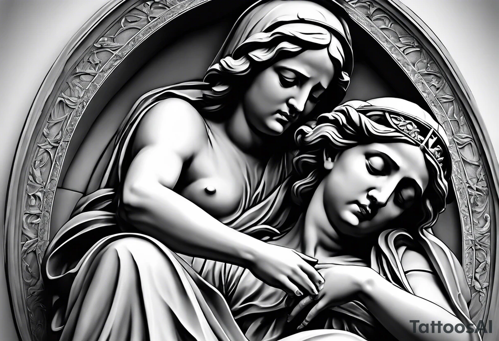 Pieta statue. tattoo idea