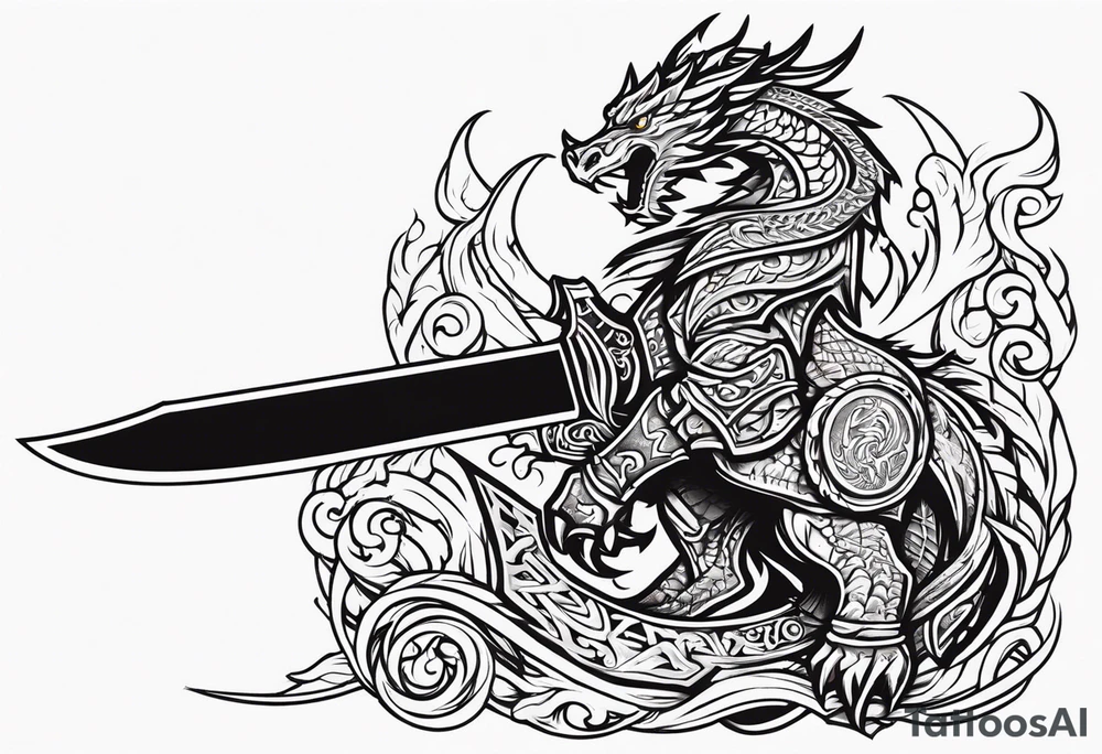 Valhalla  warrior soldier  Sword axe
 Dragon tattoo idea