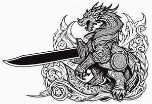 Valhalla  warrior soldier  Sword axe
 Dragon tattoo idea