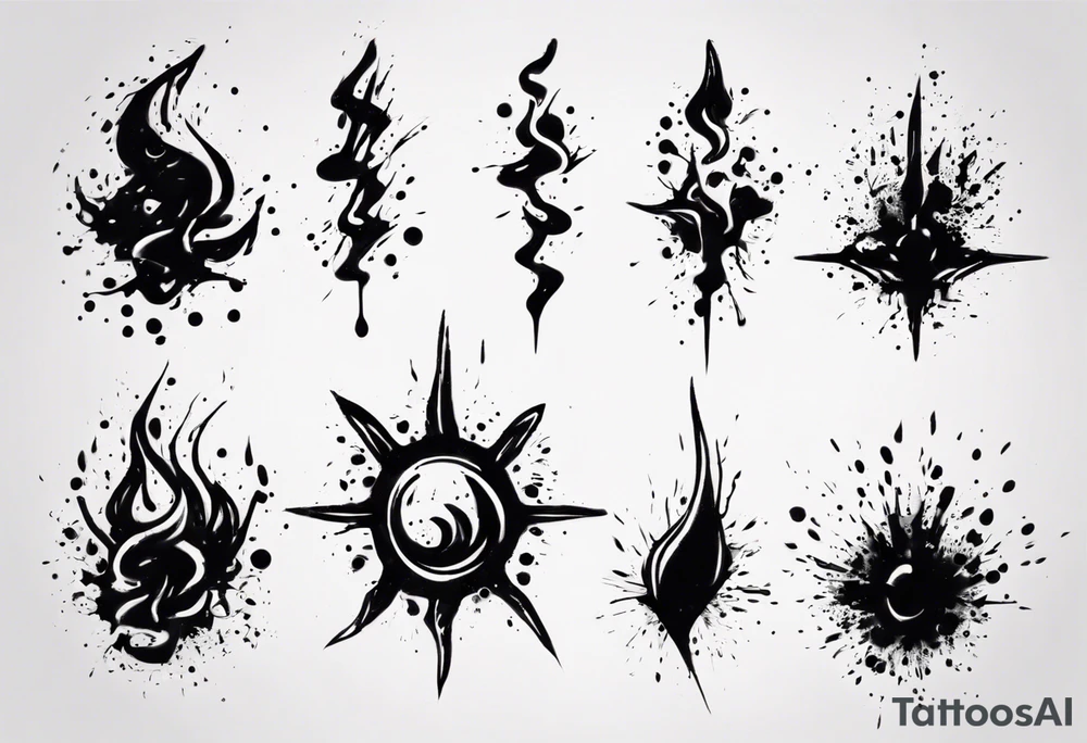 Paint splash tattoo idea