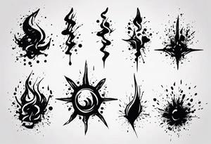 Paint splash tattoo idea