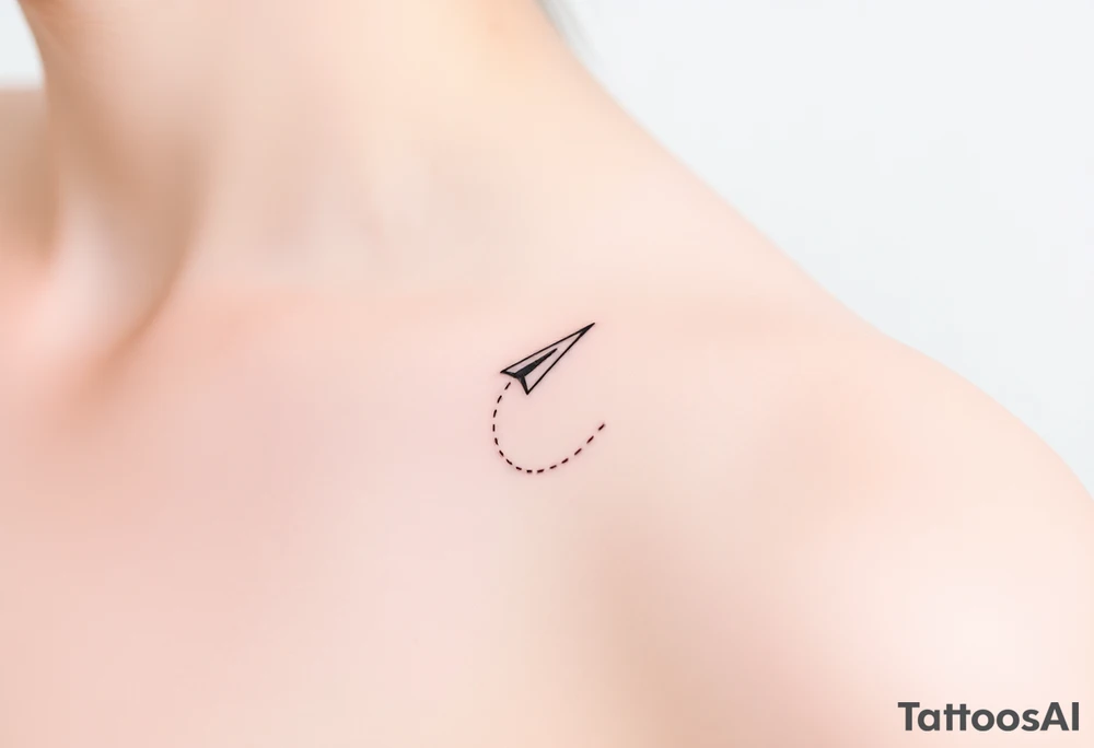 play, pause, stop, and rewind line tattoo paper plane tattoo idea