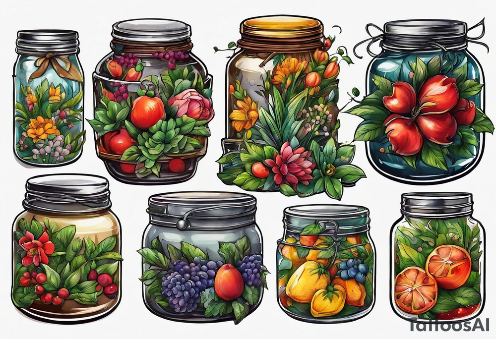Garden and canning tattoo idea