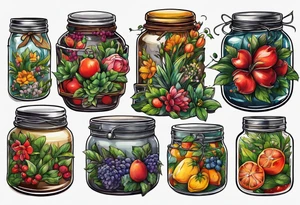 Garden and canning tattoo idea