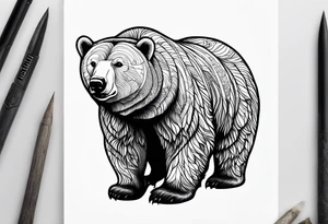 polar bear shitting like a dog tattoo idea