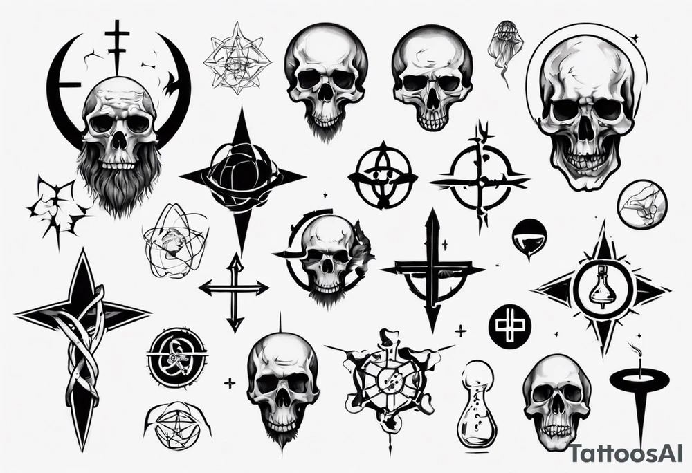 Combine science with Jesus, nothing satanic
or skulls tattoo idea Combine science with Jesus, nothing satanic
or skulls tattoo idea
