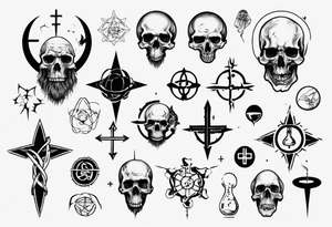 Combine science with Jesus, nothing satanic 
or skulls tattoo idea