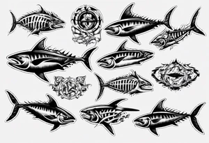 tuna bones tattoo idea
