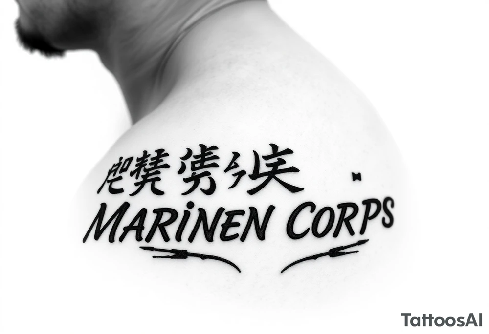 Republic of Korea
                Marine Corps
lettering to left arm tattoo idea