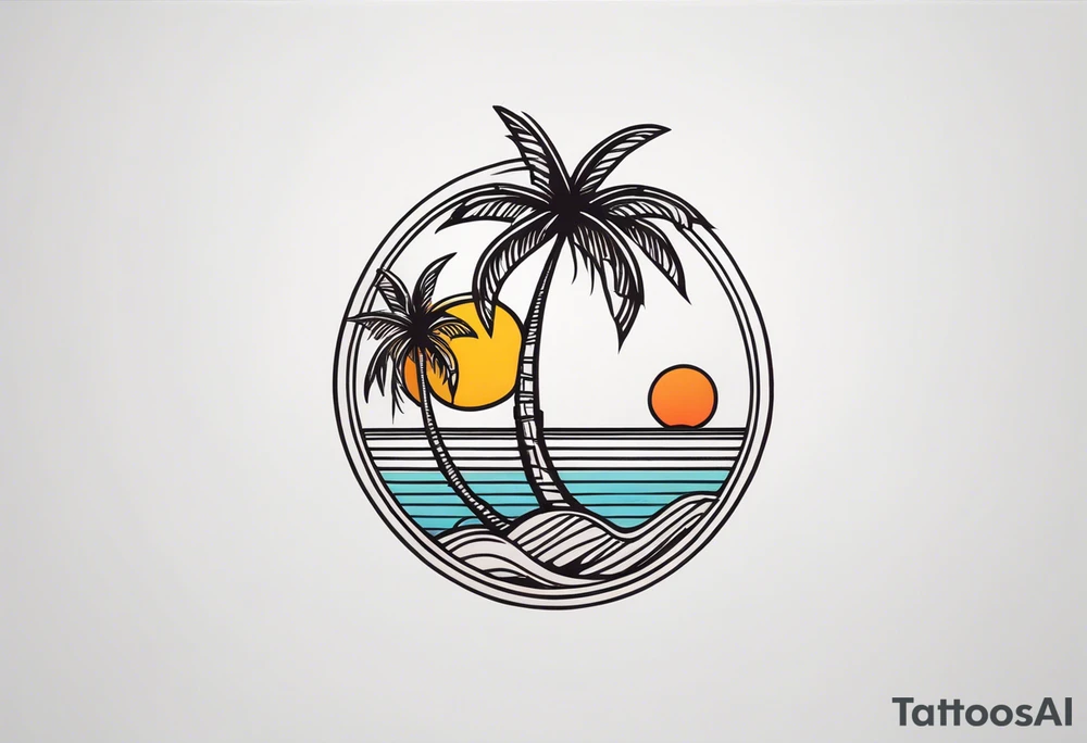 palm tree tattoo idea