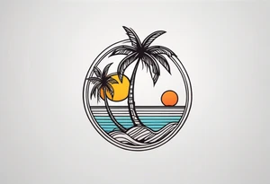 palm tree tattoo idea