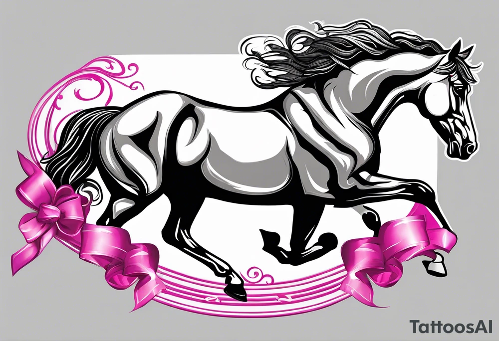 Turn pink ribbon into bucking horse
Breast cancer tattoo idea