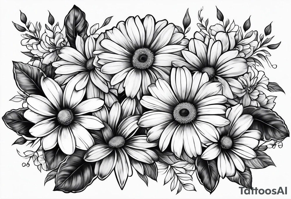 3 daisys tattoo idea