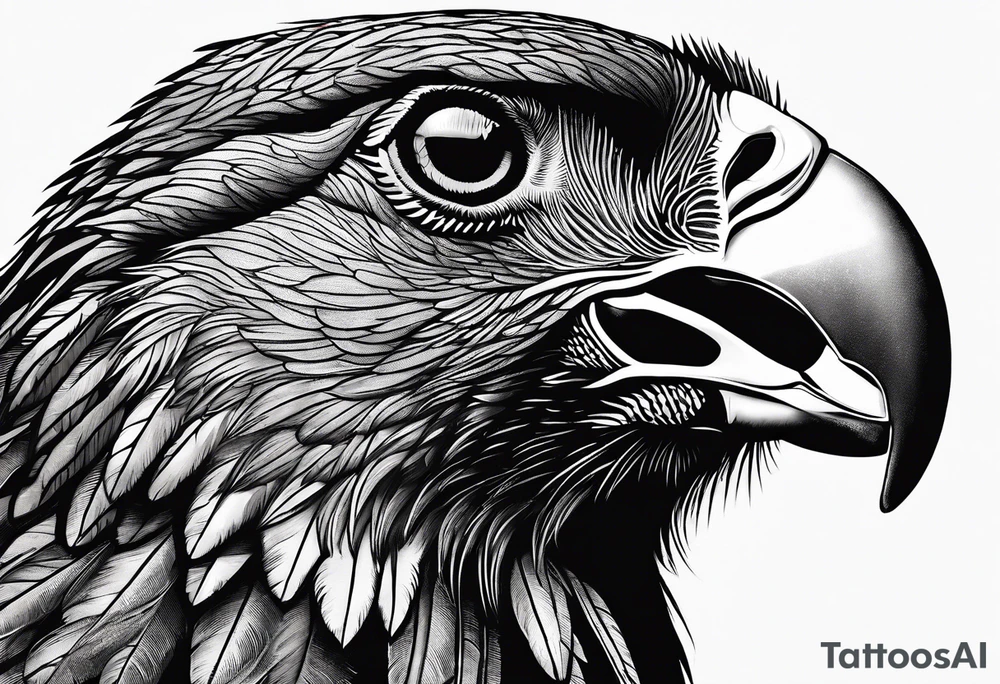 face of a deutch drahthaar with a pheasant in its mouth tattoo idea