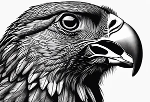 face of a deutch drahthaar with a pheasant in its mouth tattoo idea