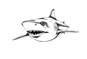 hammerhead shark frontal. tattoo idea