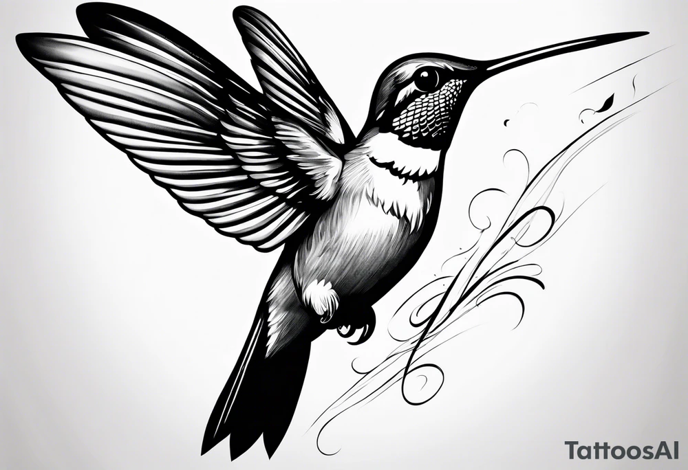 hummingbird tattoo idea