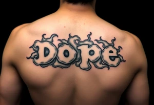 Dope spelled out in smoke
Clouds tattoo idea