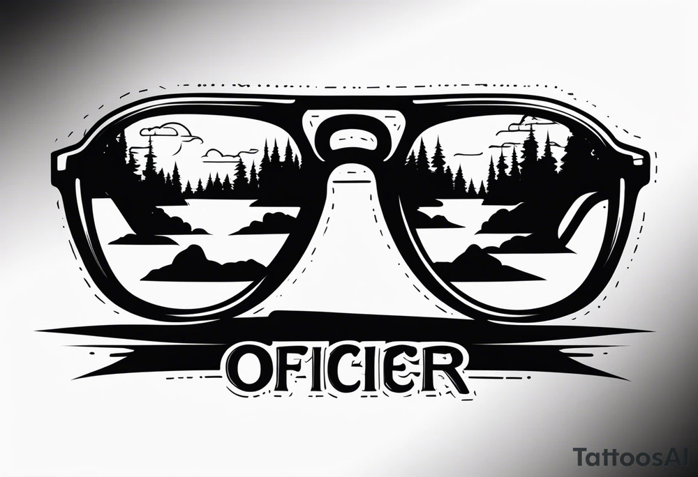 Officer Sunglasses tattoo idea