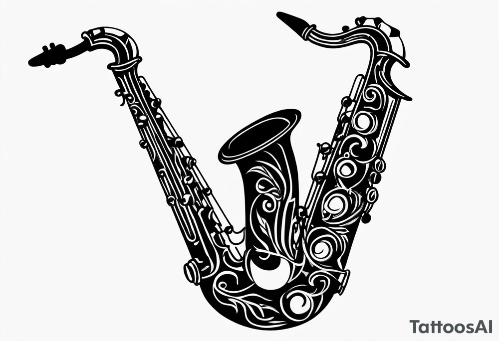 saxophone tattoo idea