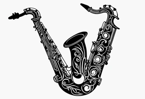 saxophone tattoo idea