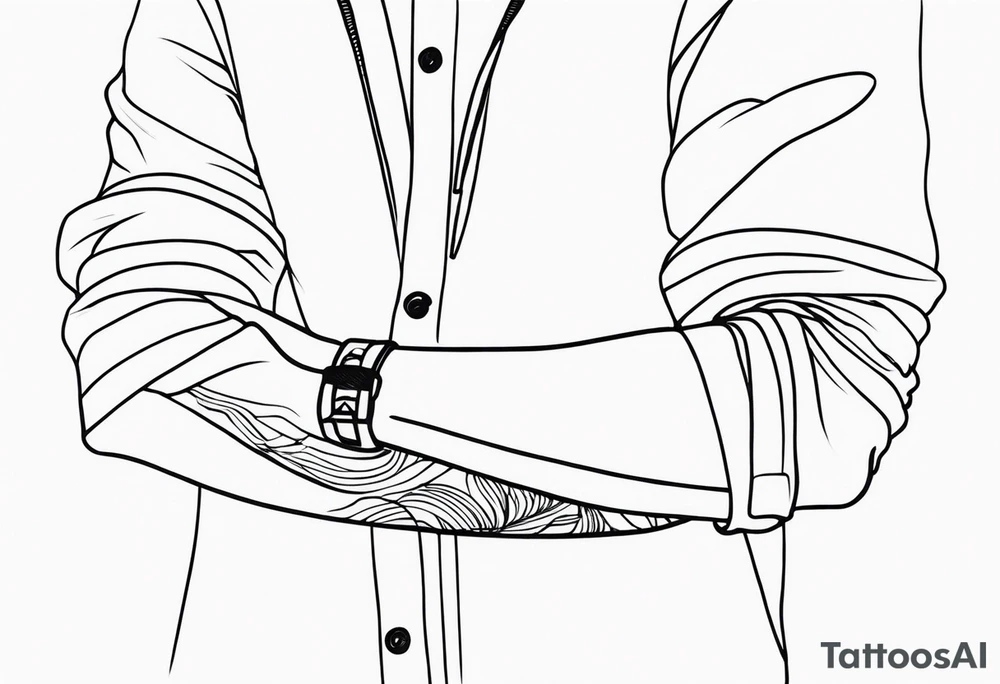 LINE AROUND SHOULDERS TO THE WRIST tattoo idea