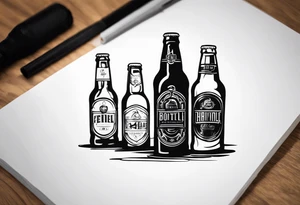 A BEER BOOTLE tattoo idea