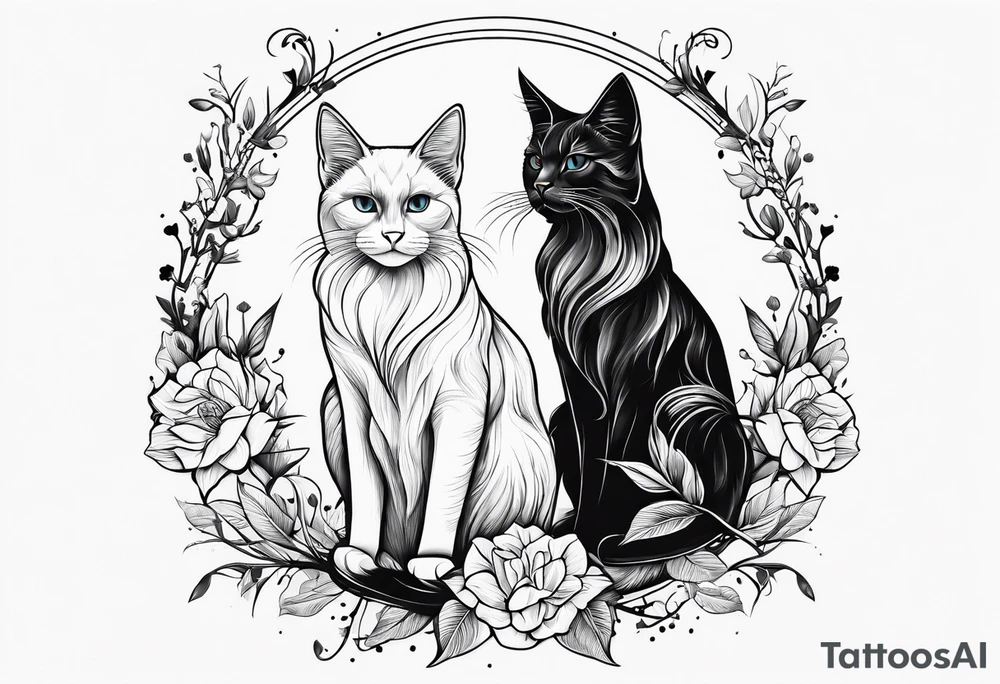 Cat and a cardinal tattoo idea
