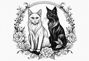 Cat and a cardinal tattoo idea