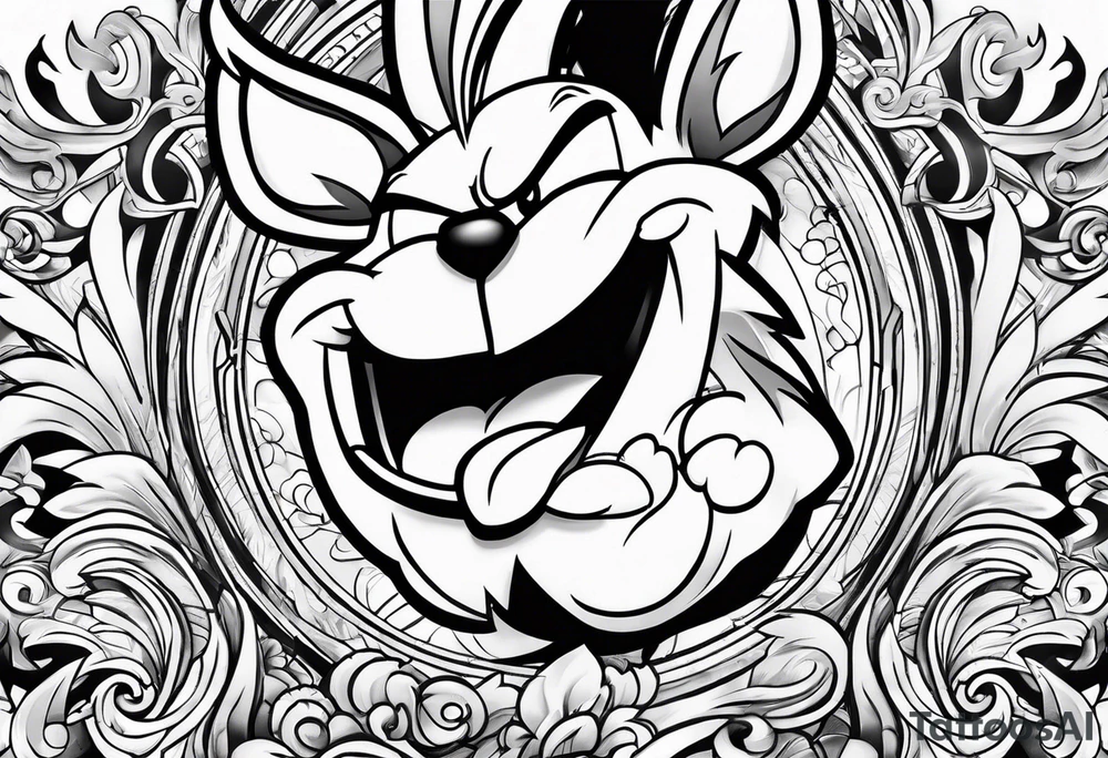 Taz mania the looney tunes character tattoo idea