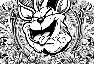 Taz mania the looney tunes character tattoo idea