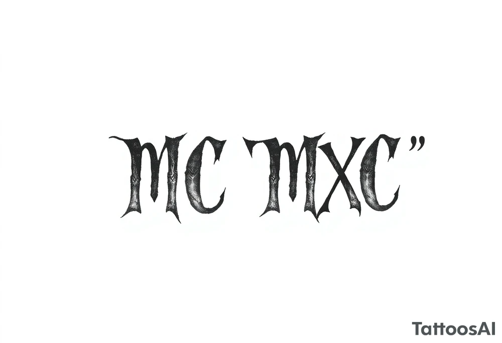 “MCMXC” roman script tattoo idea