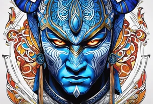 the Blue Spirit Mask from Avatar the Last Air Bender worn by Zuko tattoo idea