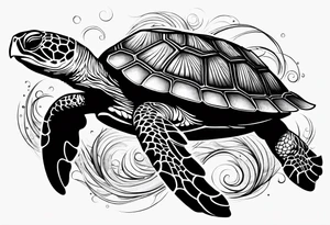 marine turtle tattoo idea