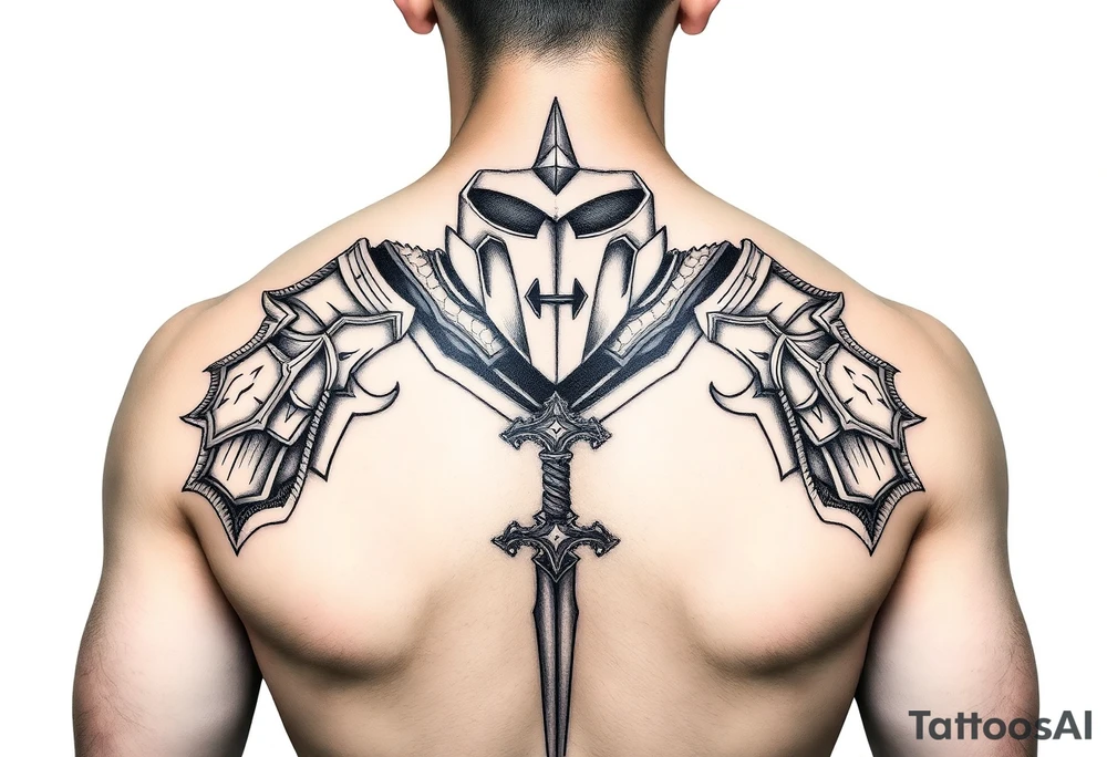 Medieval quest dark knight tattoo idea