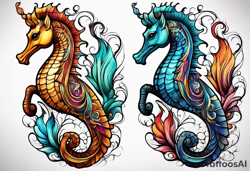 seahorse tattoo idea