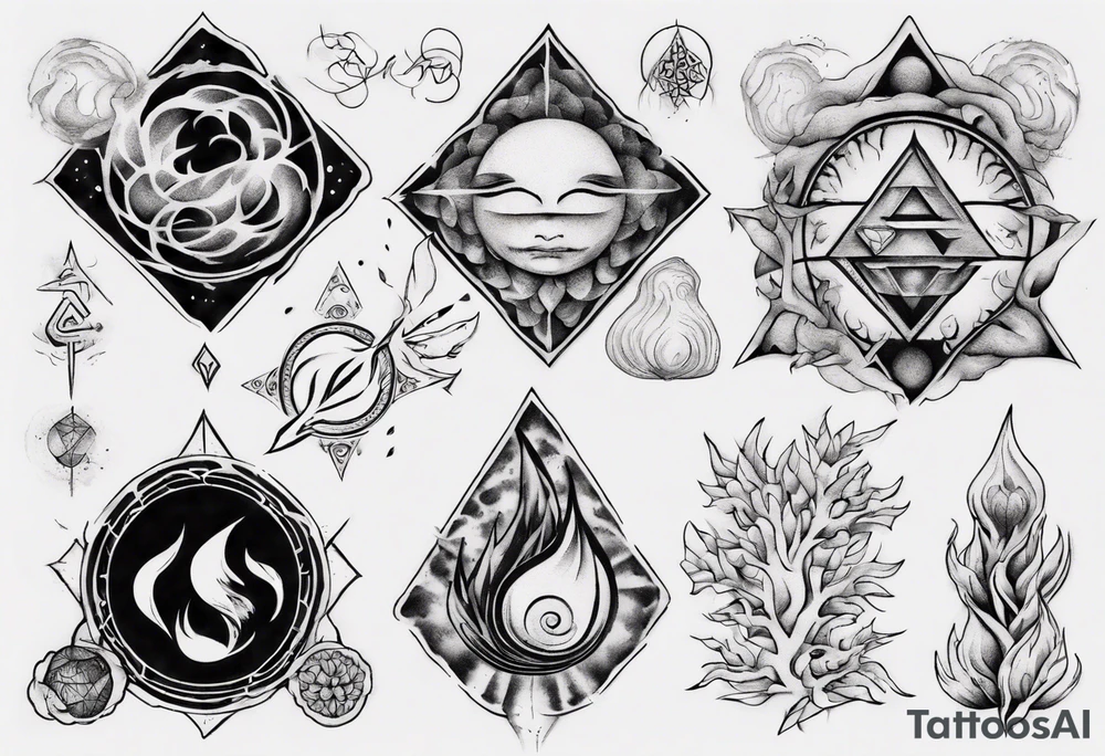 The four elements tattoo idea