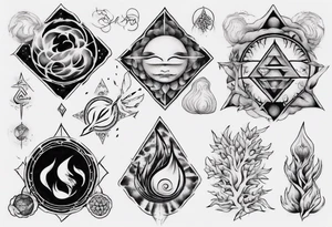 The four elements tattoo idea