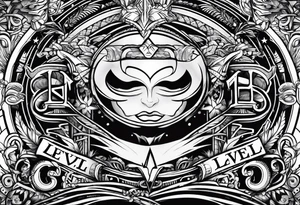 the text "Level Up" tattoo idea