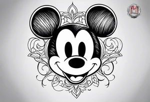 mickey mouse tattoo idea