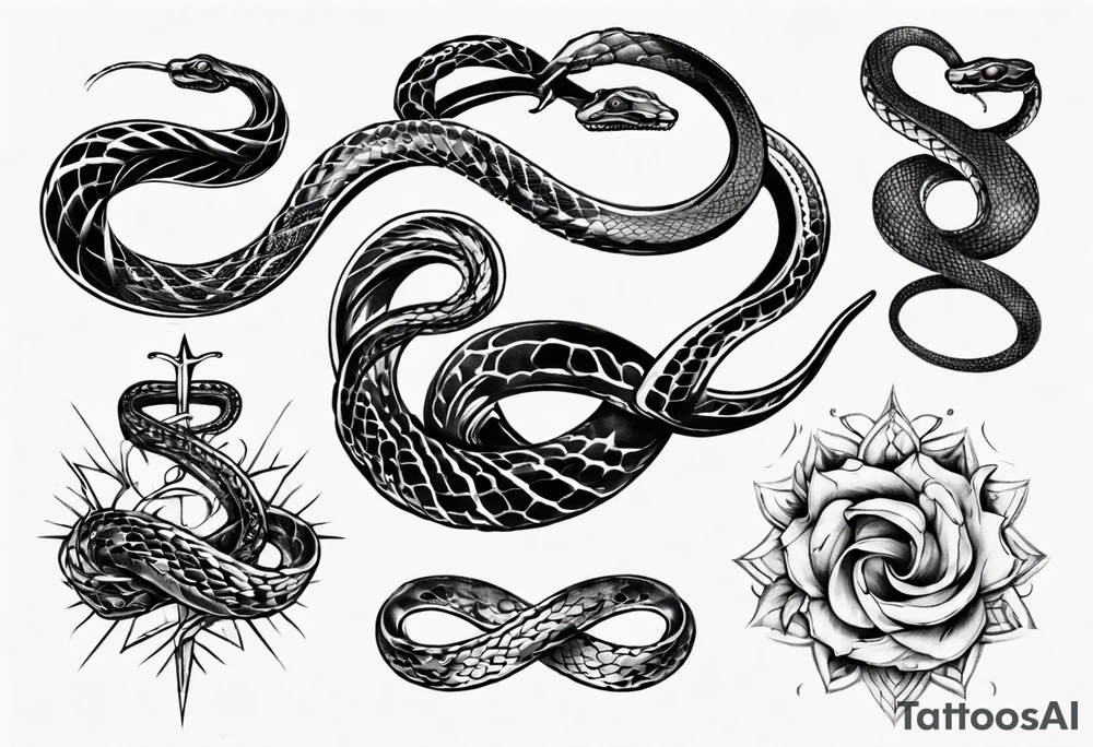 infinity snake tattoo idea