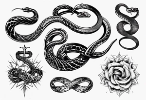 infinity snake tattoo idea