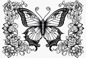 sternum lace tattoo idea