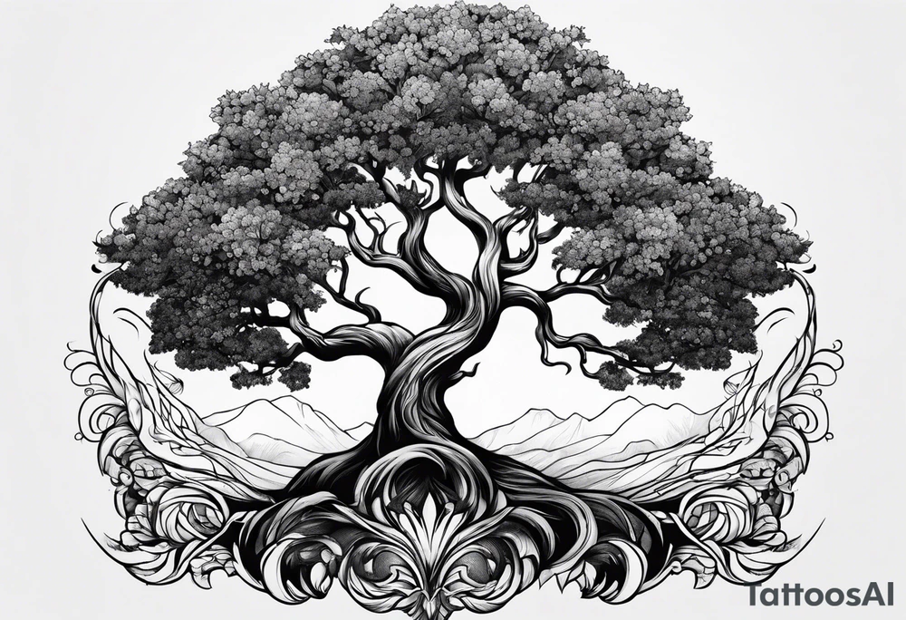 Yggdrasil petit simplist tattoo idea