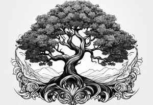 Yggdrasil petit simplist tattoo idea